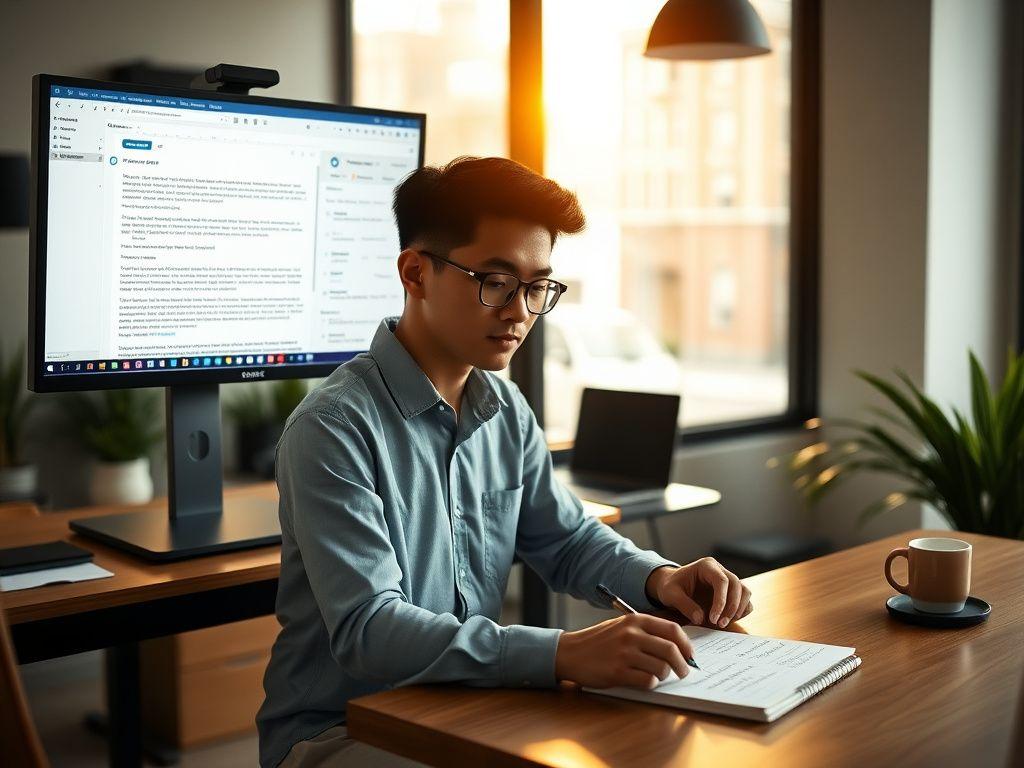 Campaign manager reviewing subject line tests and reply rates