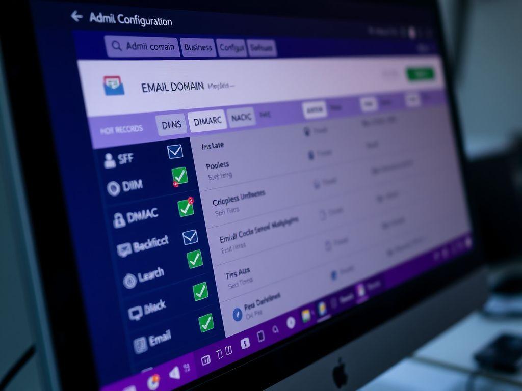 DNS records and mailbox dashboard configured for cold email sending