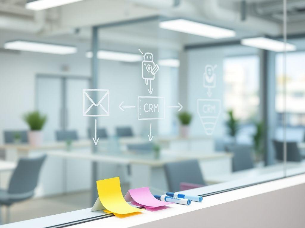 Workflow board mapping sequencer, inbox and CRM automation